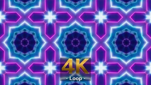 Videohive - Neon Lamp VJ Light Kaleidoscope 4K 01 - 33108484 - 33108484