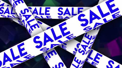 Videohive - Many crossing tapes with sale inscription - 33108869 - 33108869