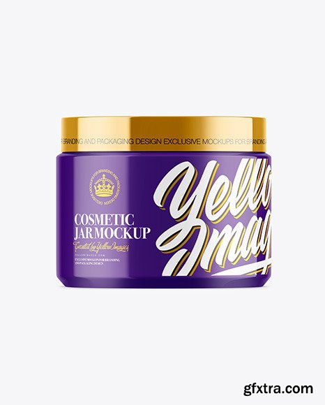 Glossy Cosmetic Jar Mockup 86369