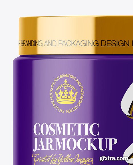 Glossy Cosmetic Jar Mockup 86369