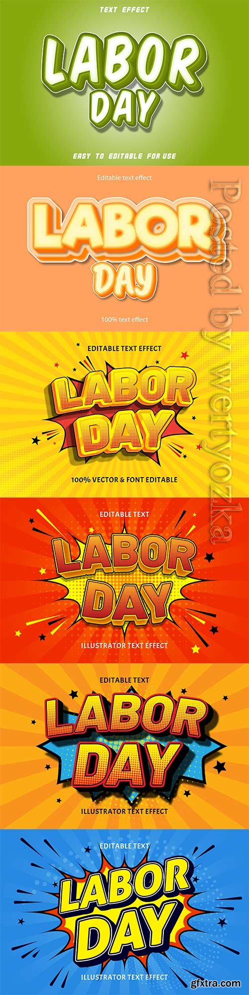 Labor day editable text effect vol 8