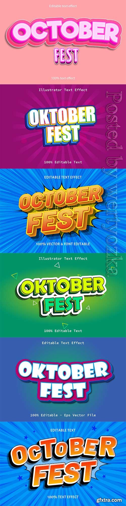 October fest editable text effect vol 8