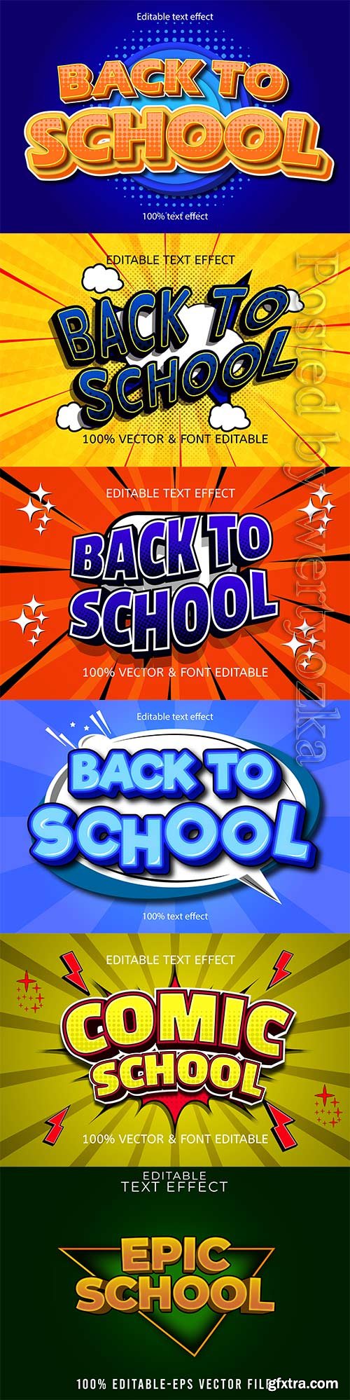 Back to school editable text effect vol 7