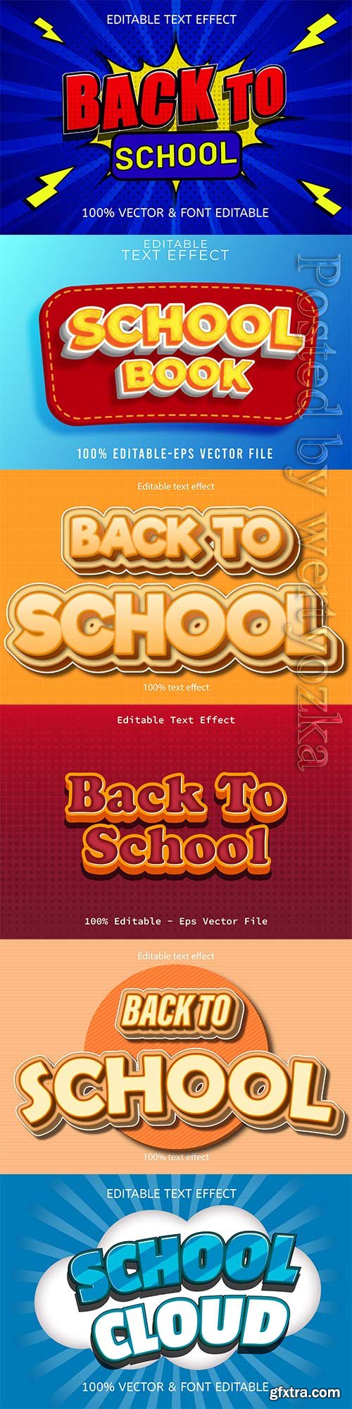 Back to school editable text effect vol 11