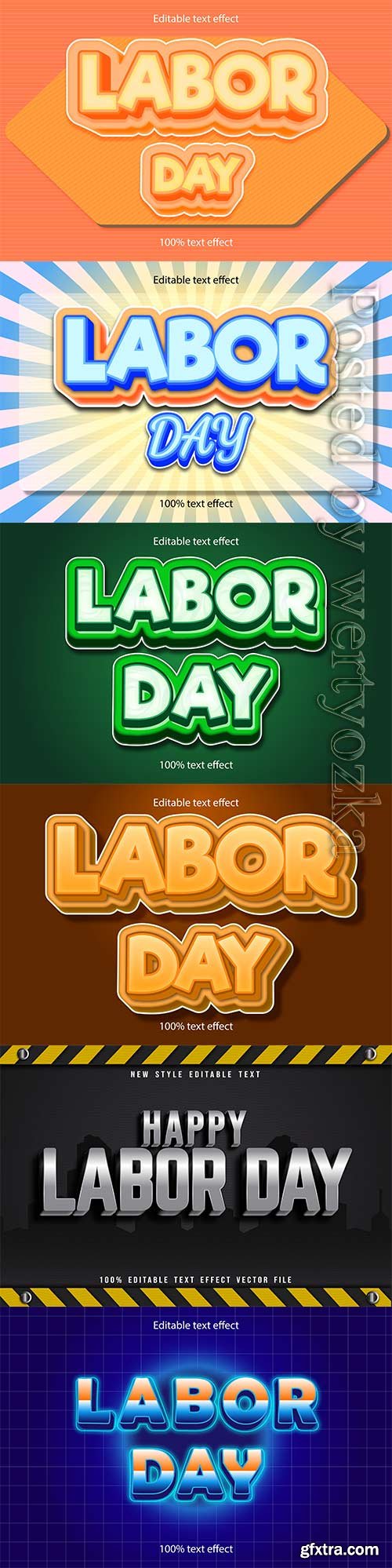 Labor day editable text effect vol 10