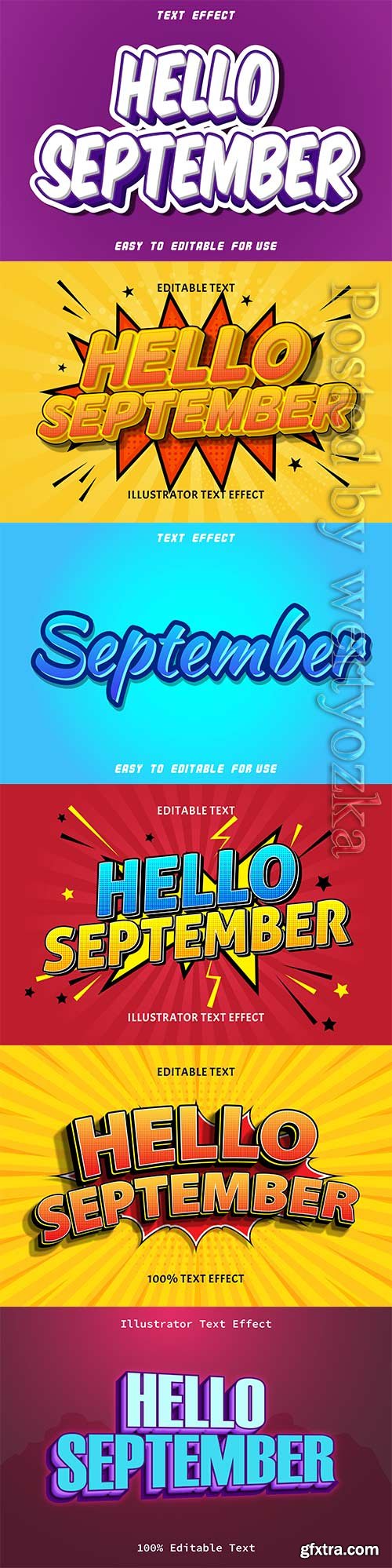 Hello september editable text effect vol 10