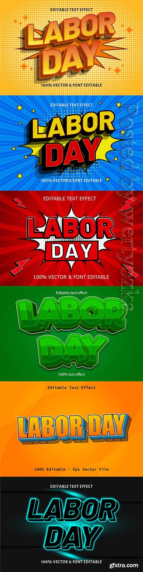 Labor day editable text effect vol 9