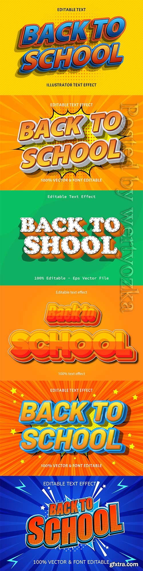 Back to school editable text effect vol 10