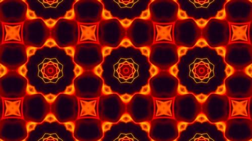 Videohive - Neon Red Line Abstract Liquid VJ Kaleidoscope Background Seamless Loop V3 - 33116076 - 33116076