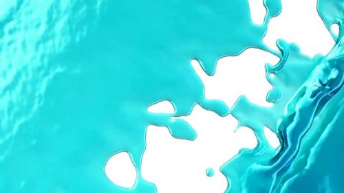 Videohive - Filling the frame with blue fluid or liquid in slow motion. Alpha - 33116696 - 33116696