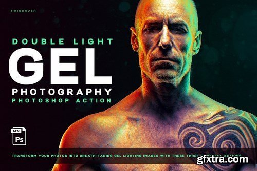CM - Dual lighting Gel Photoshop Action 2775673