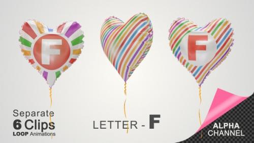 Videohive - Balloons with Letter - F - 33123943 - 33123943