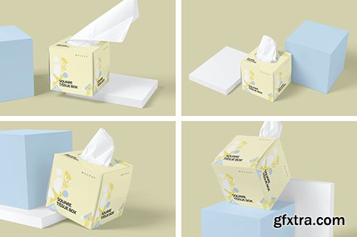 Square Tissue Box Mockups SZRETK4