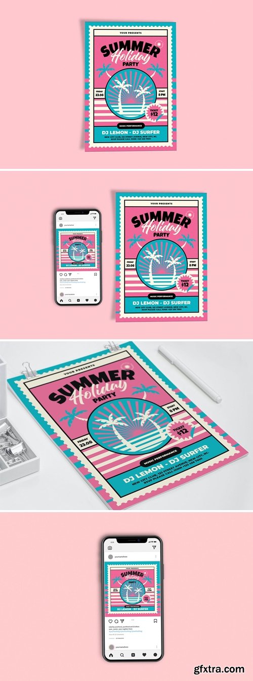 Summer Holiday Party Template Set