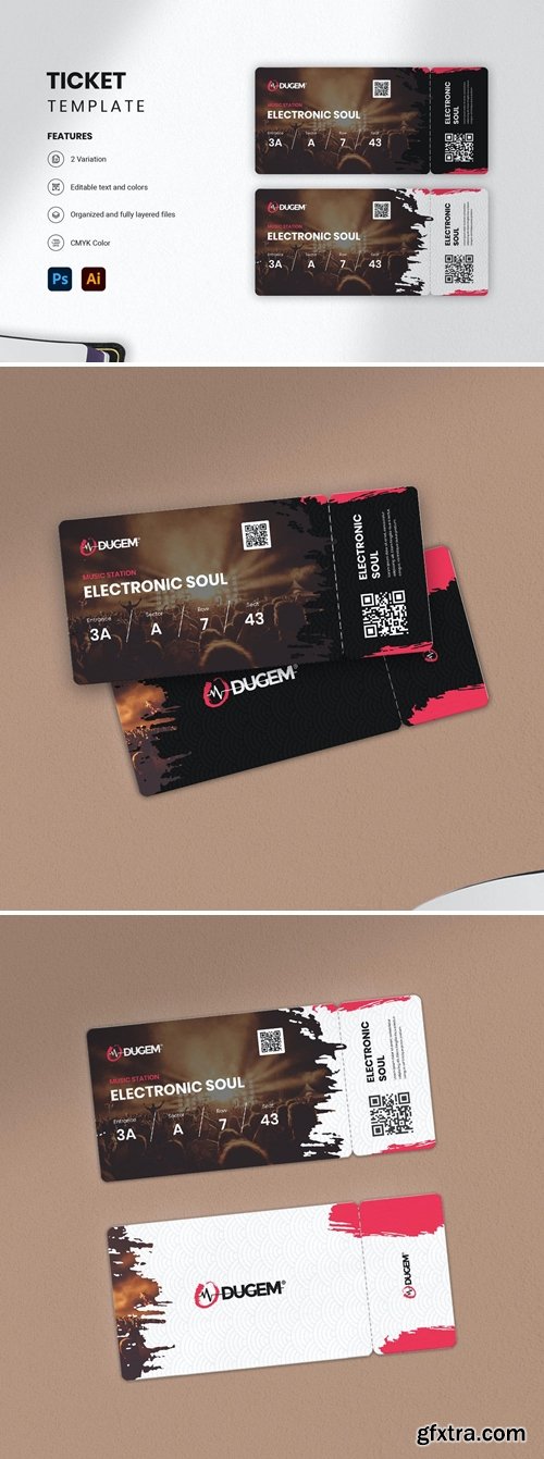 Ticket Mock-up - Dugem 1