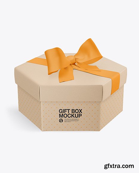 Kraft Gift Box Mockup 86273