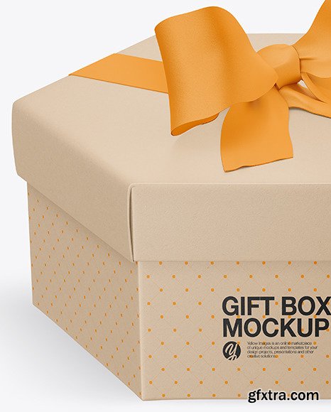 Kraft Gift Box Mockup 86273