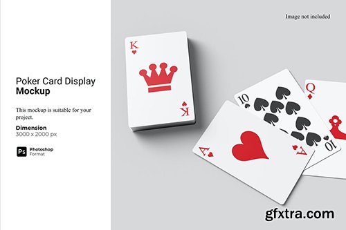 Poker Card Display Mockup BE43KQL