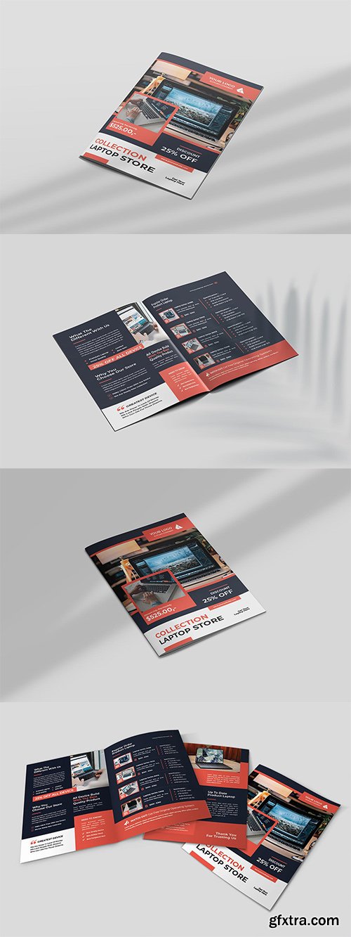 Laptop Store Bifold Brochure MGKAAT5