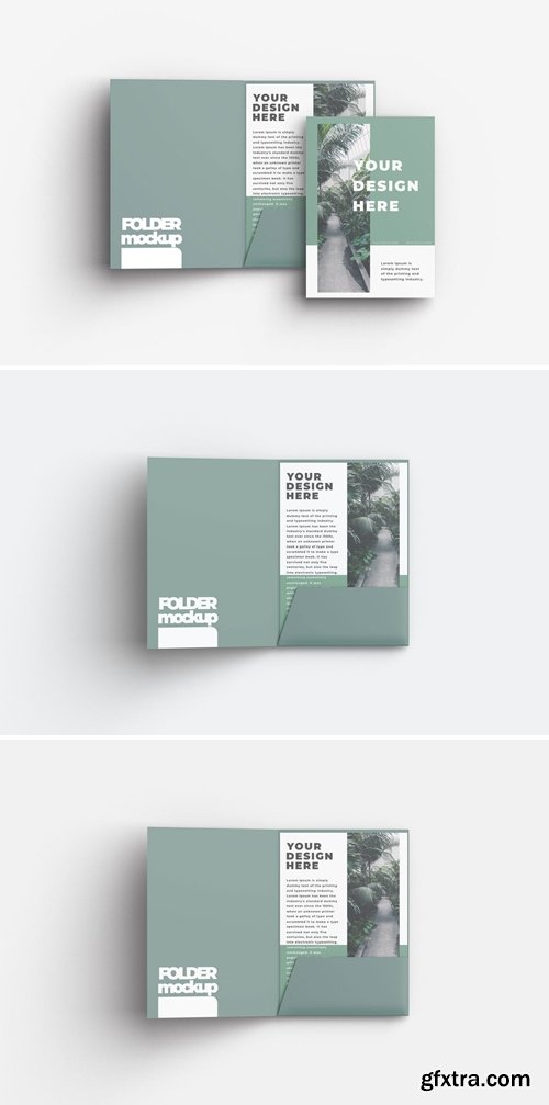 Folder Mockup with A4 Paper