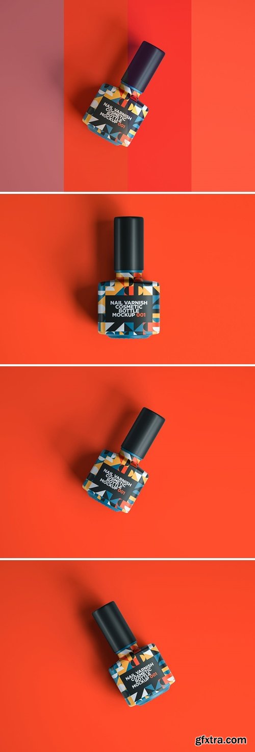 Nail Varnish Cosmetic Bottle Mockup 001