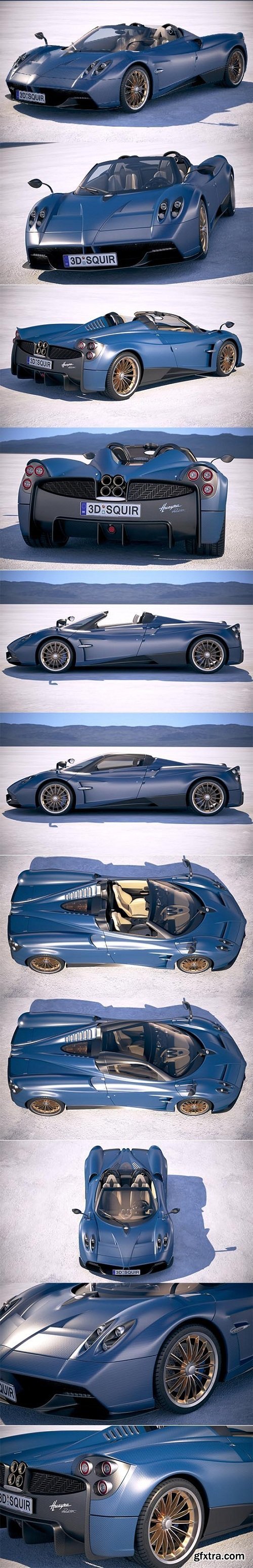 Pagani Huayra Roadster 2017 3D Model