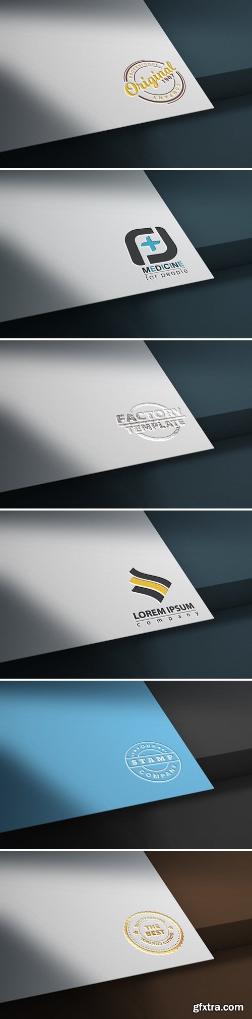 Logo on white paper - mockup template