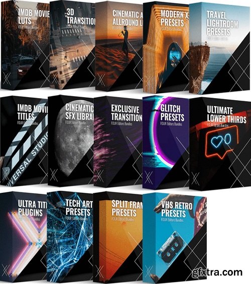 FOUR Editors Platinum Bundle: Complete All in 1 - 3000+ MULTiFORMAT