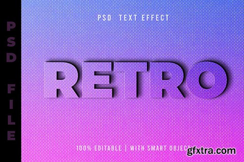 Psd Text Effect - Retro Style