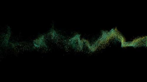 Videohive - Abstract Particles Moving on Black Background - 33119225 - 33119225