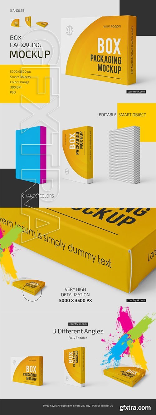 CreativeMarket - Box Packaging Mockup Set 5761624