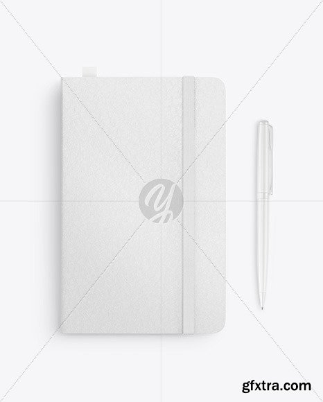 Leather Notebook with Pen Mockup 85953