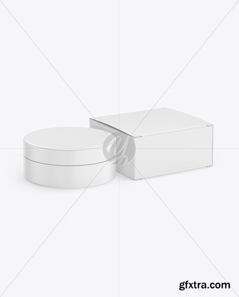 Box with Cosmetic Jar Mockup 86349