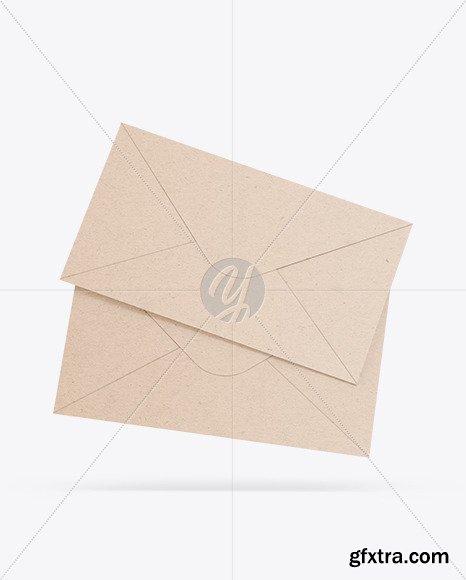 Two Kraft Paper Envelopes Mockup 86391
