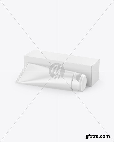 Cosmetic Tube with Box Mockup 85794