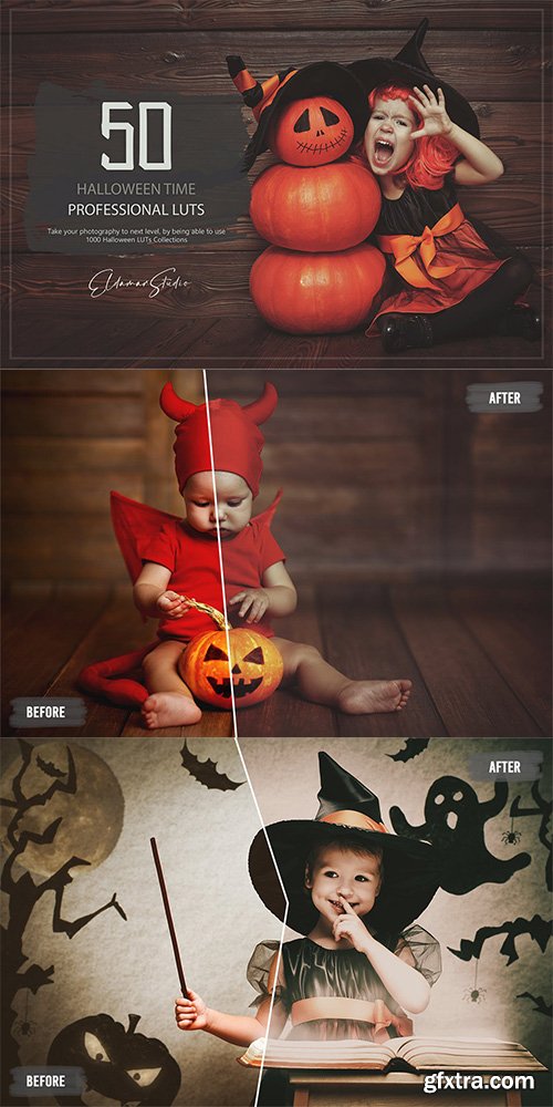 50 Halloween Time LUTs and Presets Pack