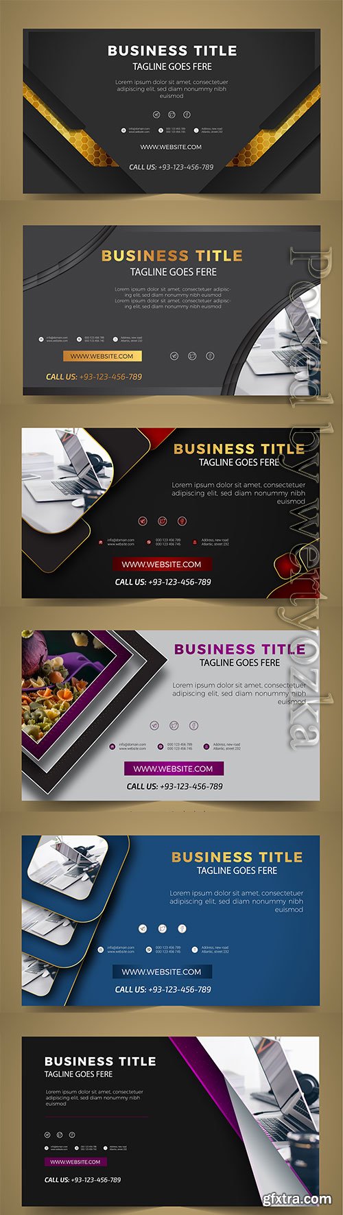 Modern business banner vector template design