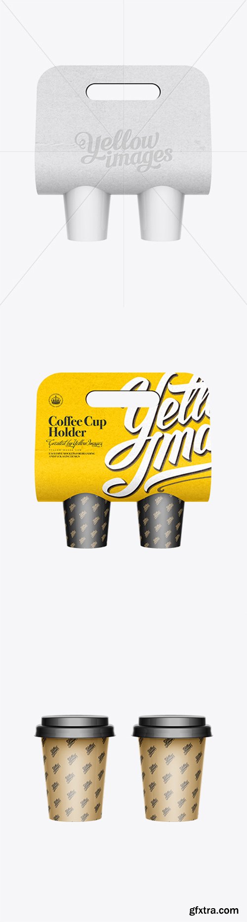 Paper Coffee Cup Carrier Mockup 11597