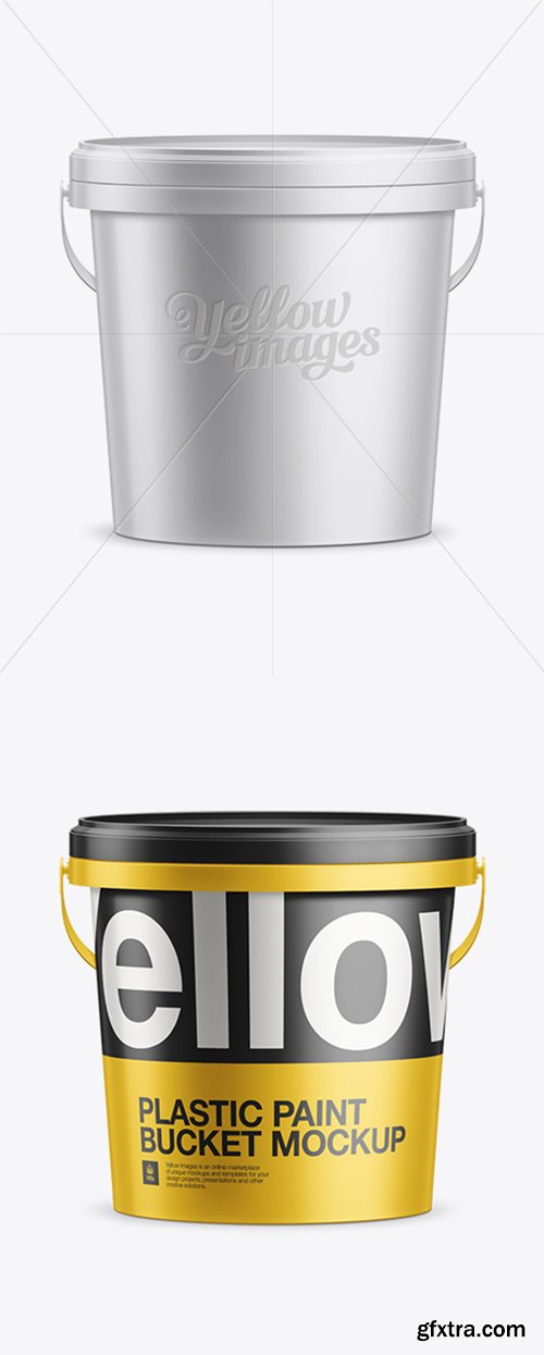 10L Plastic Paint Bucket Mockup 10915