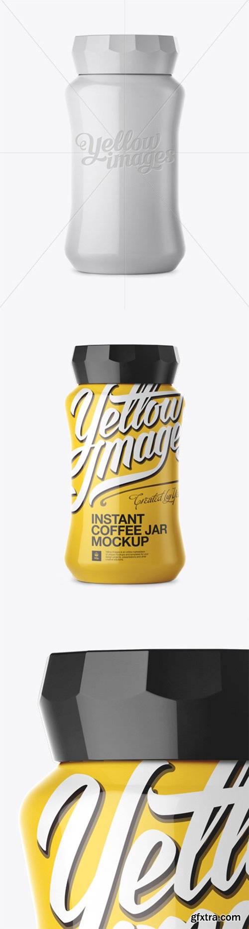 Instant Coffee Jar With Gloss Finish Mockup 13614