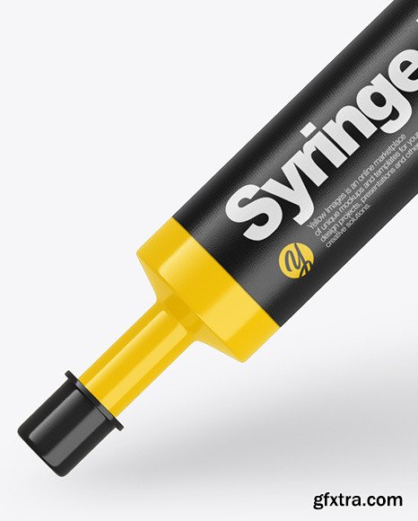 Glossy Syringe Mockup 86342