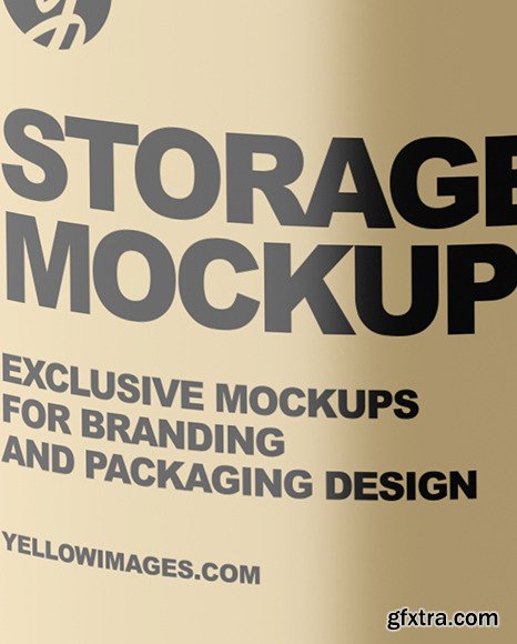 Metallic Storage Jar Mockup 86323