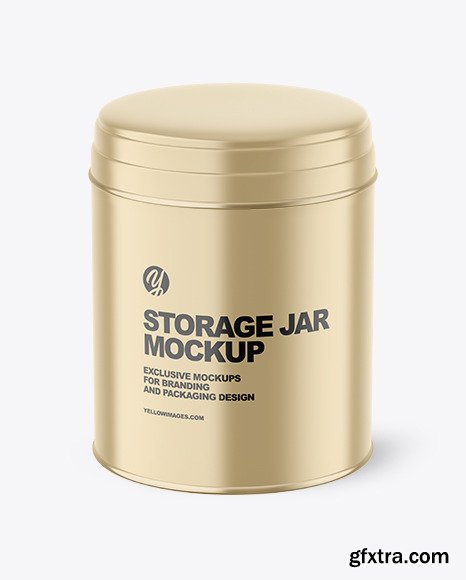 Metallic Storage Jar Mockup 86323