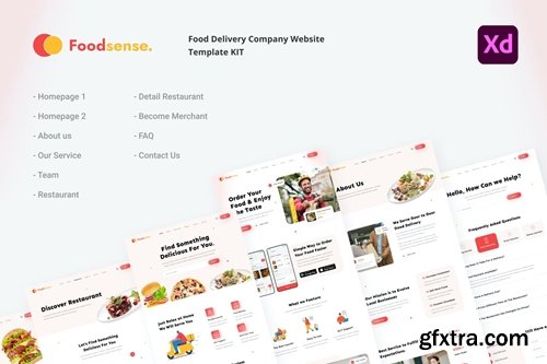 FoodSense - Food delivery website template kit