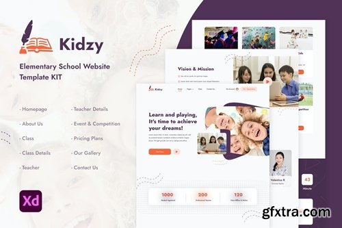 Kidzy - Elementary School Website Template Kit