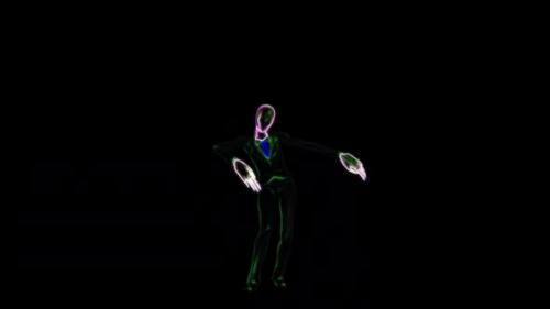 Videohive - Neon Slenderman Loop Dance - 33052511 - 33052511