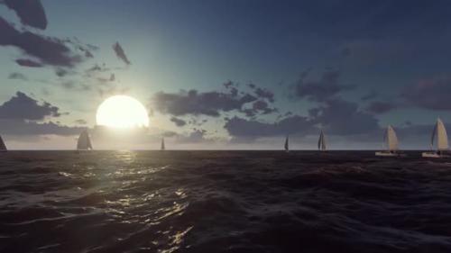 Videohive - Fly Through Sailboats - 33059317 - 33059317