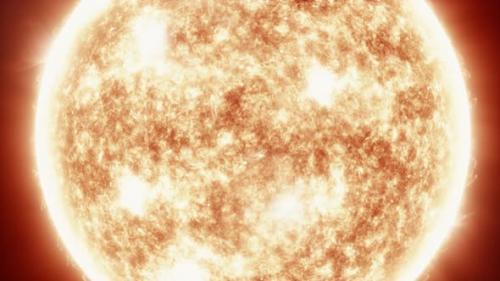 Videohive - Slow Zoom Toward the Sun Glowing Hot - Close Shot - 33086731 - 33086731