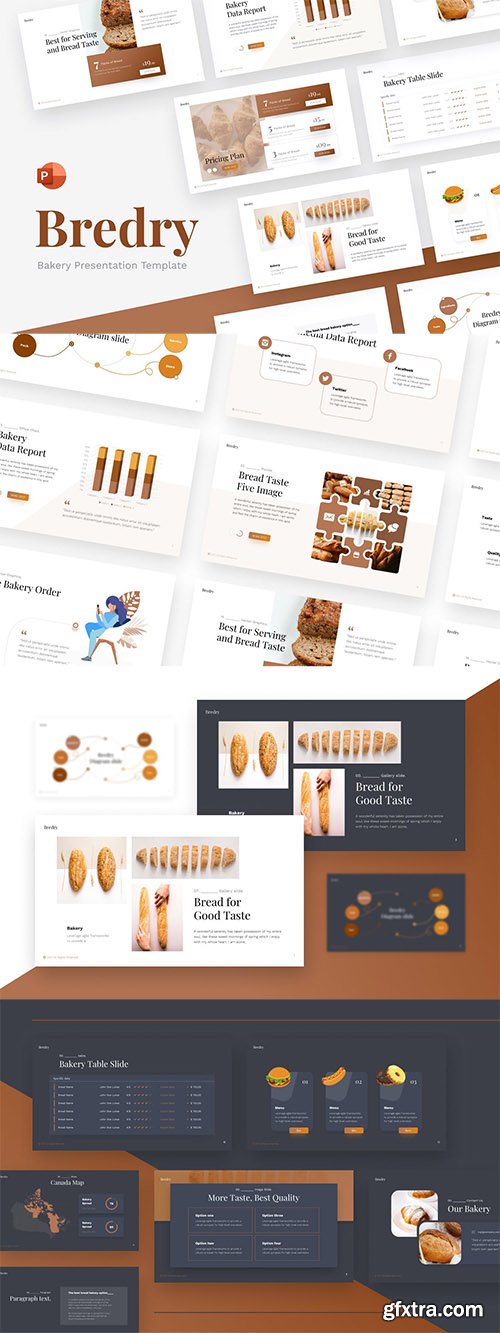 Bredry Bakery Food PowerPoint Template