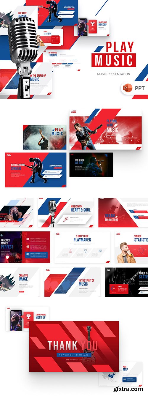 Play Music Concert PowerPoint Template